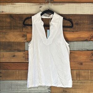 NWT Harris Cotton Open Back Linen Top